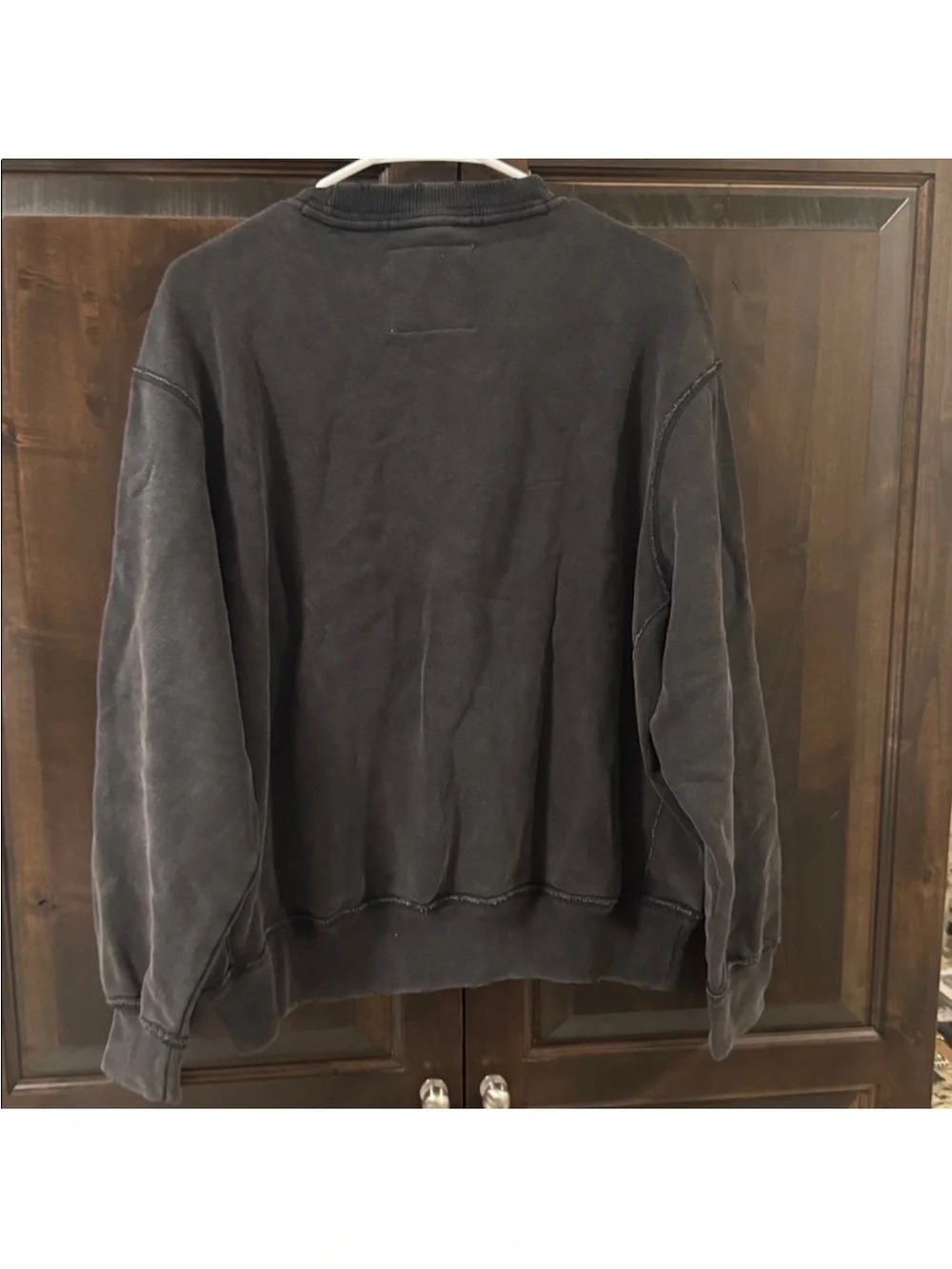 Abercrombie & Fitch washed black archive essential Crewneck sweatshirt small